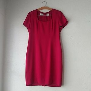 Cherry red midi dress